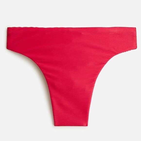 J Crew Ribbed High Rise Cheeky Bikini Bottom be808 XXL - Picture 3 of 8